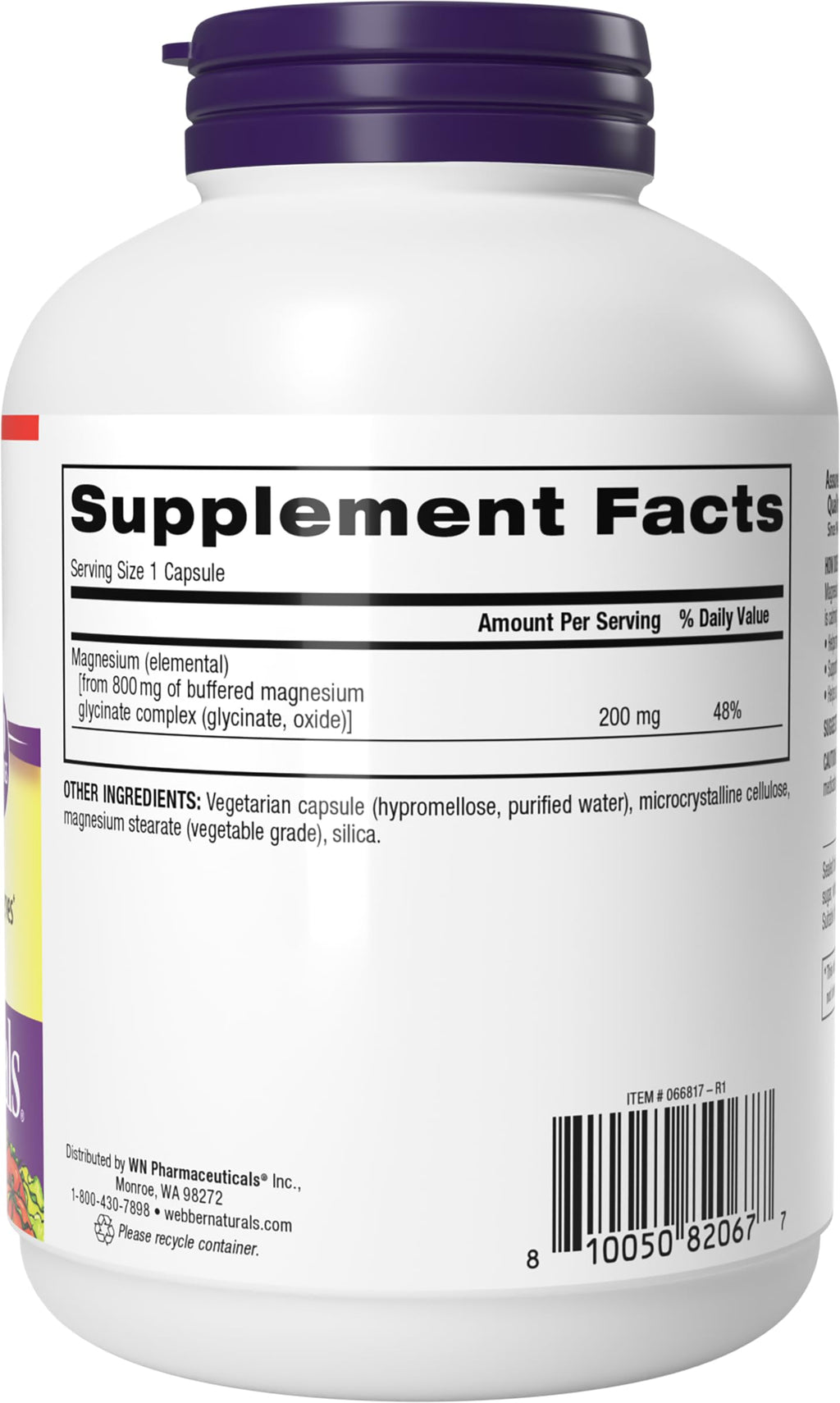 Webber Naturals Magnesium Glycinate 200mg - 120 Capsules - image 8