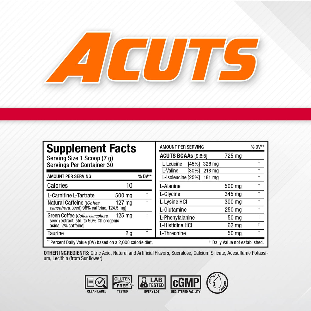 ALLMAX ACUTS Amino Energy Powder, 30 Servings