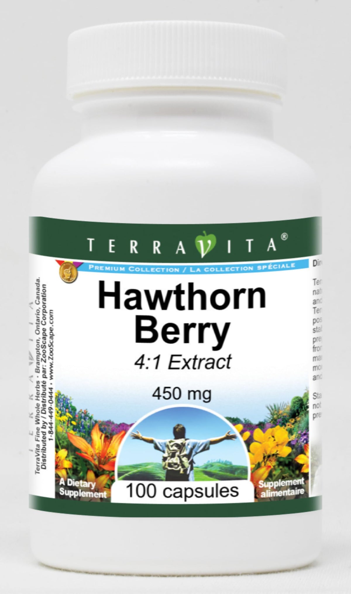 Terravita Hawthorn Berry 4:1 Extract 450 mg - 300 Capsules