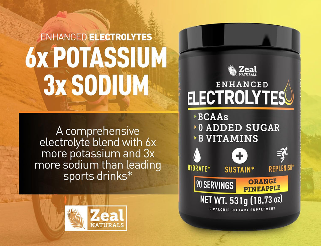 Zeal Naturals Electrolyte Powder - 90 Servings