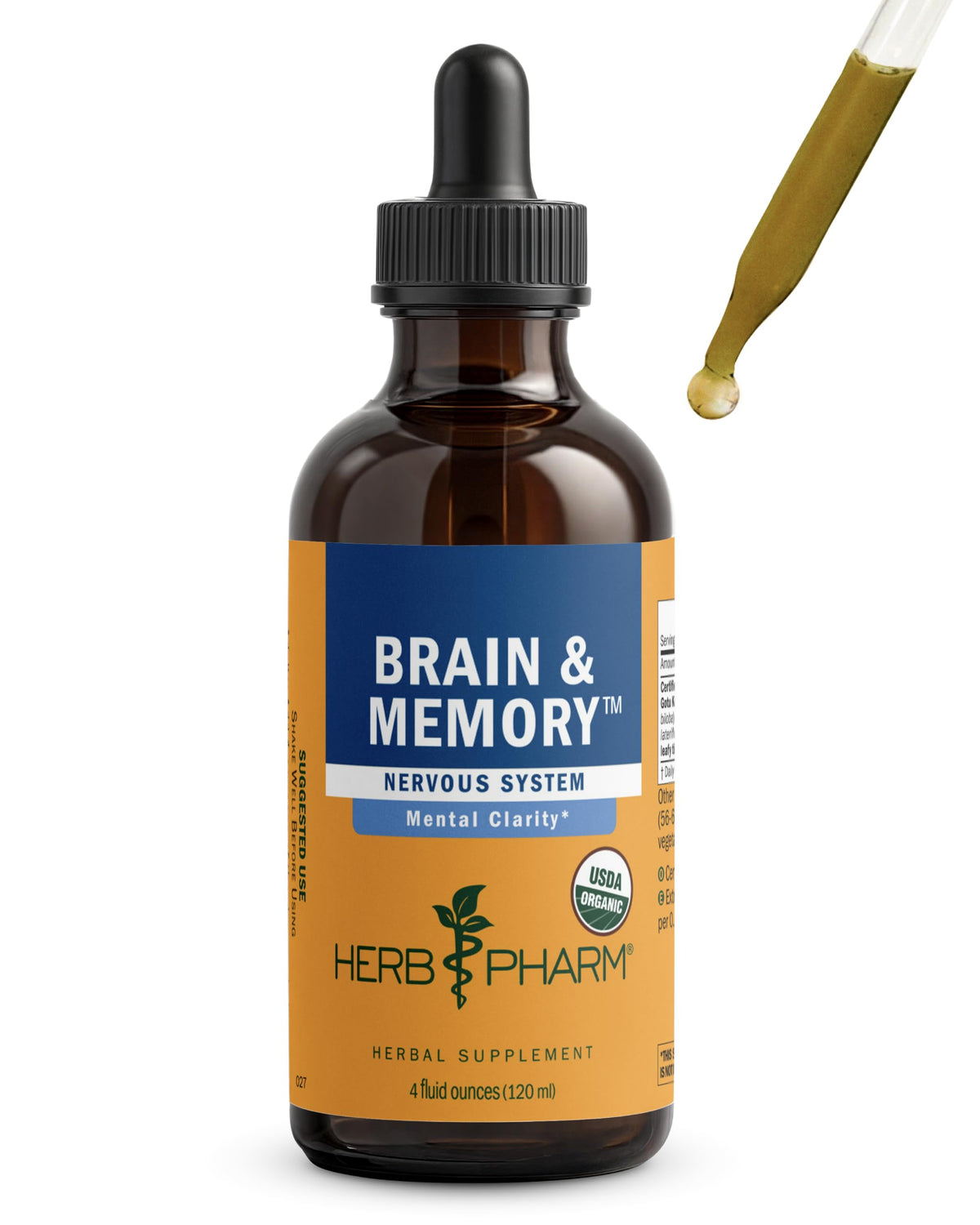 Herb Pharm Brain & Memory Ginkgo Biloba Liquid Extract - 4 oz