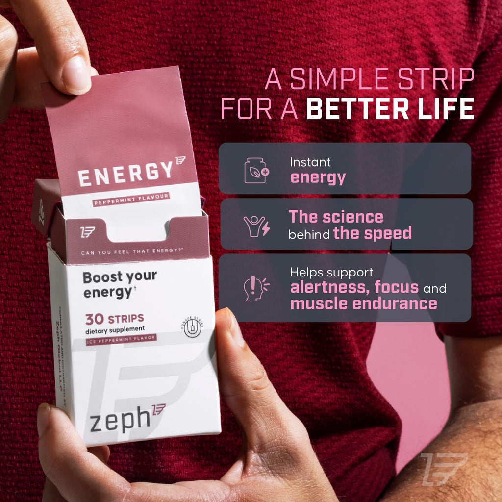 ZEPH Energy Strips Fast-Acting Natural Energy - 30 Strips - image 3