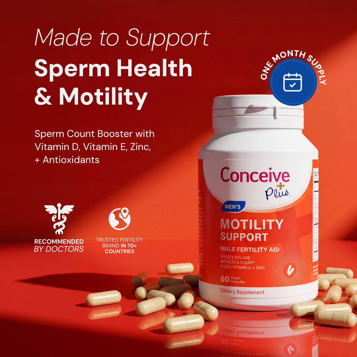 CONCEIVE PLUS Motility Support for Men Fertility Supplement - 60 Capsules - image 3