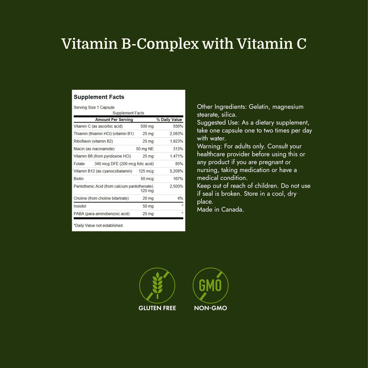 Swanson Super Stress B-Complex with Vitamin C - 100 Capsules - image 4