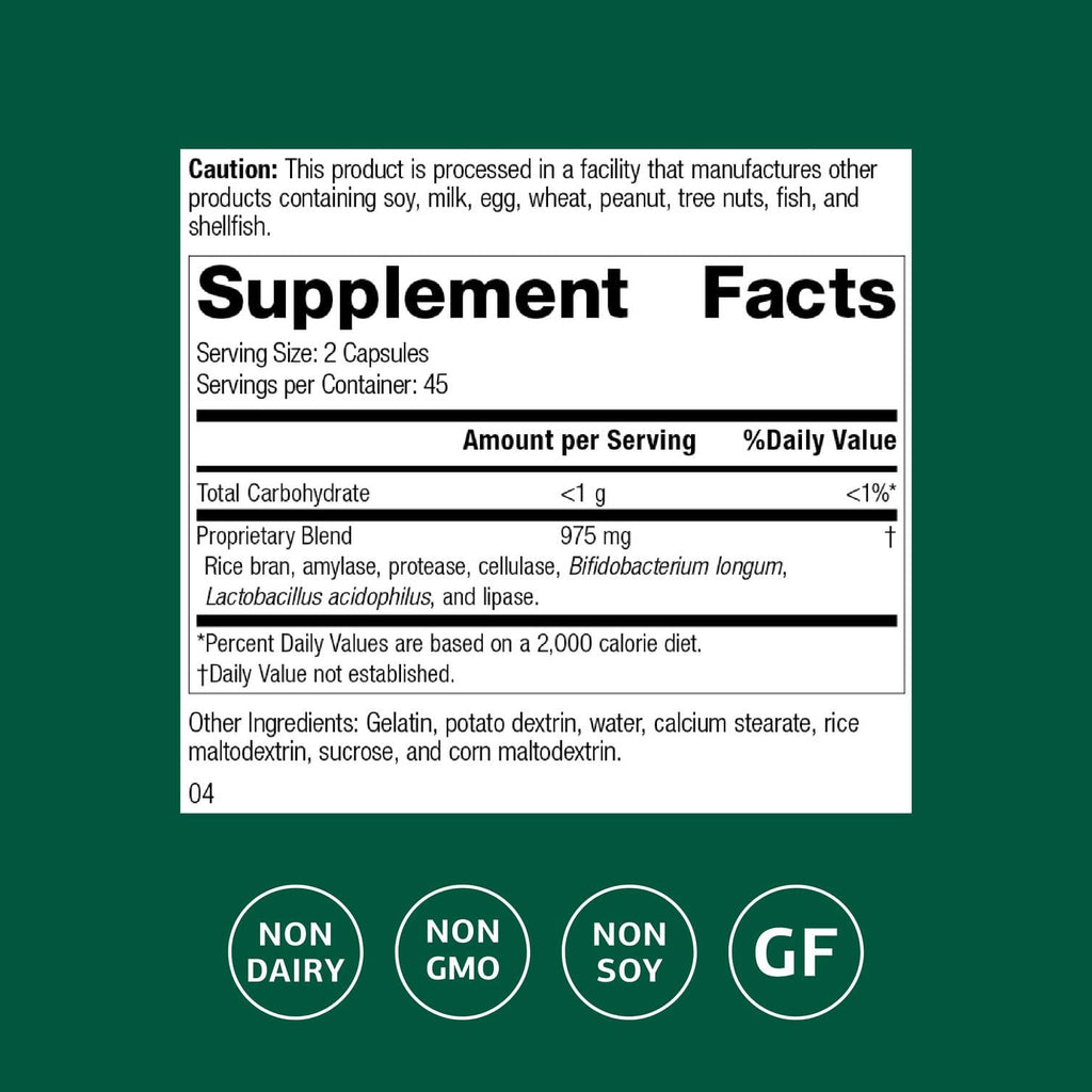 Standard Process Lact-ENZ Digestive Enzyme & Probiotic - 90 Capsules - image 2