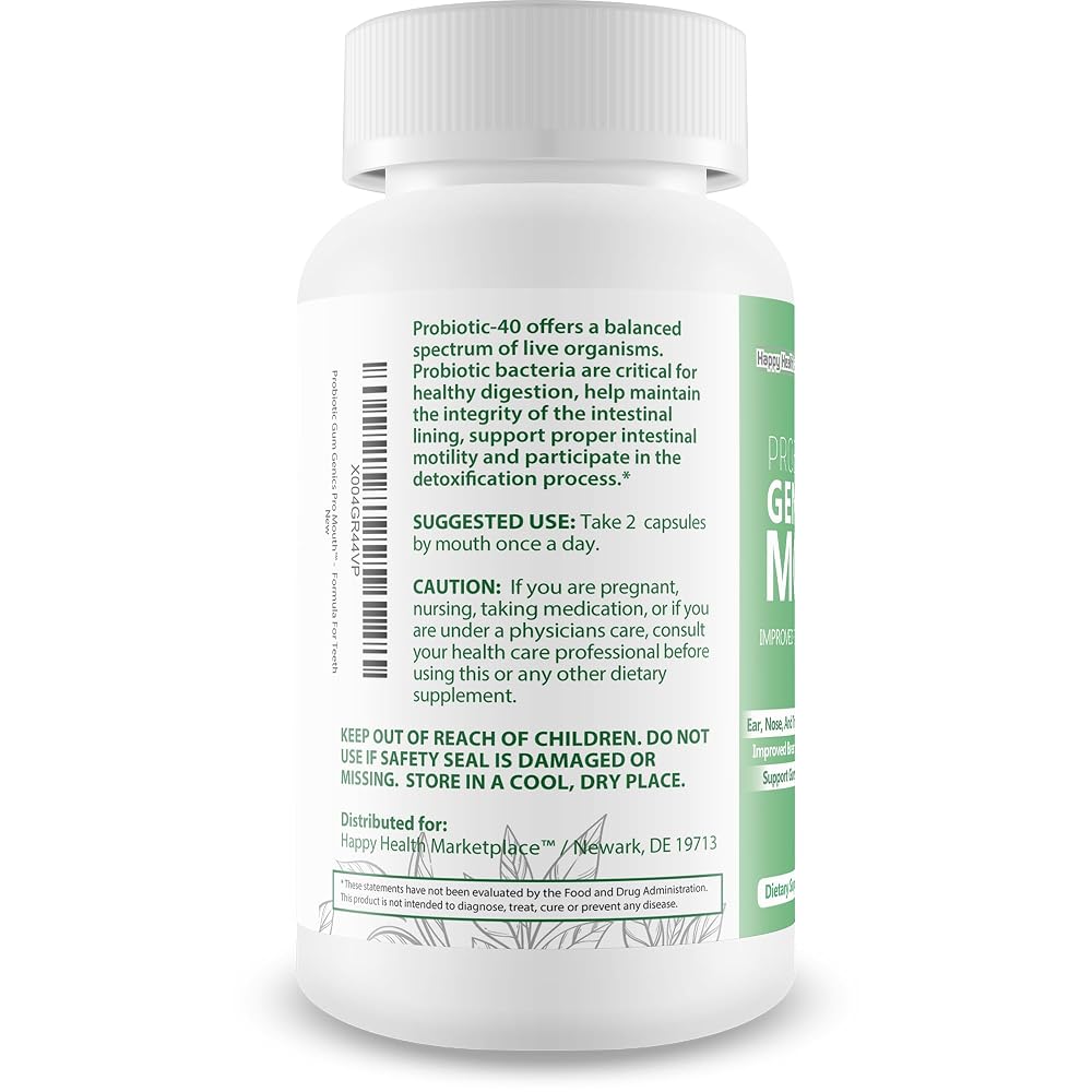 Happy Health Marketplace Probiotic Gum Genics Pro Mouth - 60 Capsules - image 3