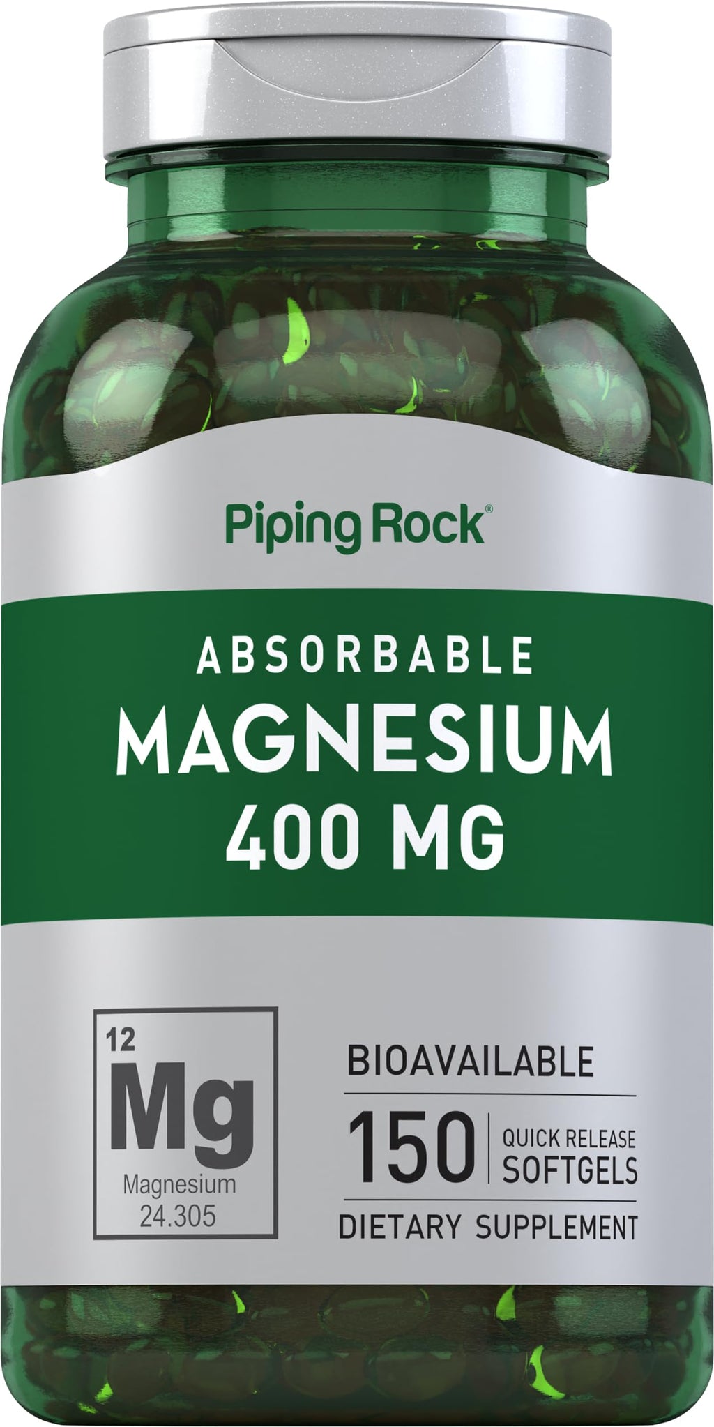 Piping Rock Magnesium 400 mg - 150 Softgels