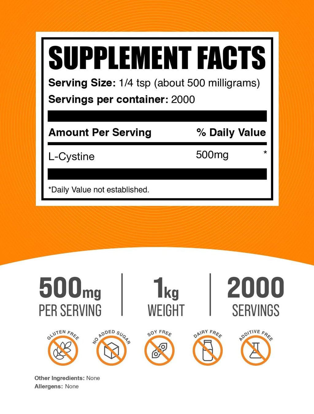 BulkSupplements.com L-Cystine Powder, Amino Acid Supplement