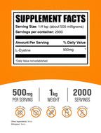 BulkSupplements.com L-Cystine Powder, Amino Acid Supplement