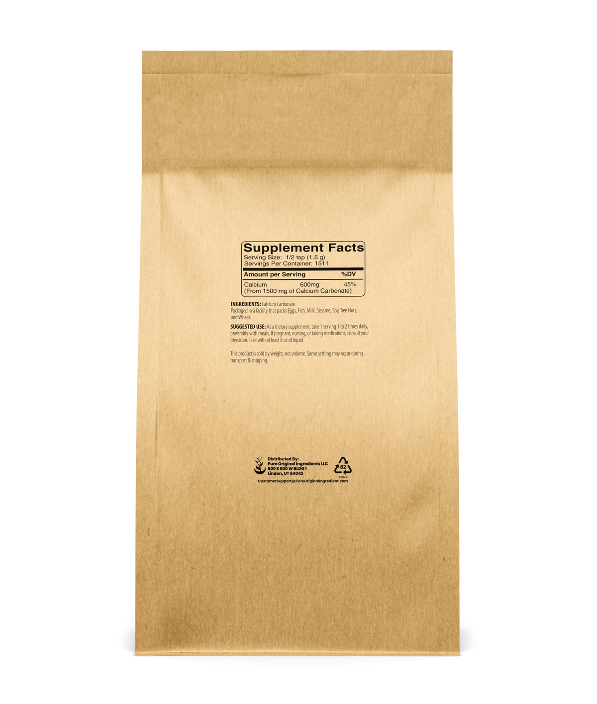 Pure Original Ingredients, Calcium Carbonate