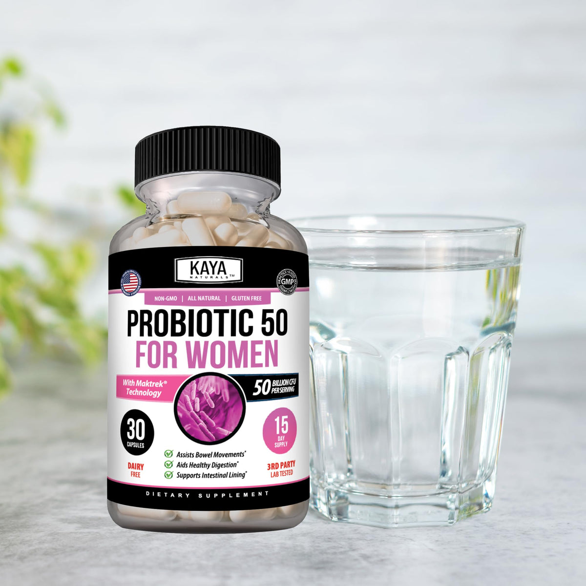 Kaya Naturals Womens Probiotic 50 Billion CFU