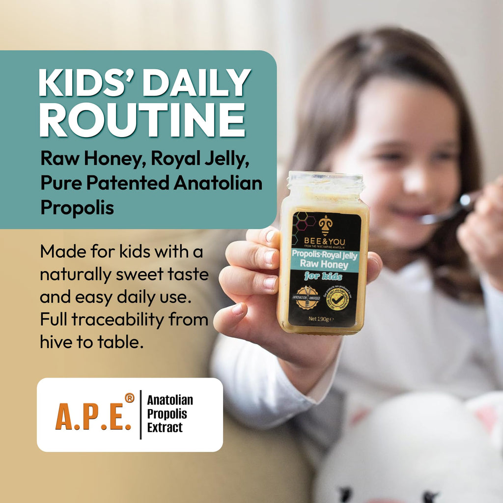 Bee and You Royal Jelly Raw Honey for Kids Immune Support - 6.7 oz - image 3