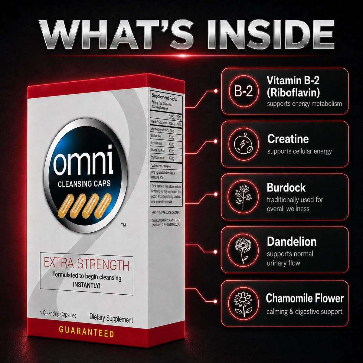 Wellgenix Omni Cleansing Caps Extra Strength Herbal Cleanse - 8 Capsules - image 3