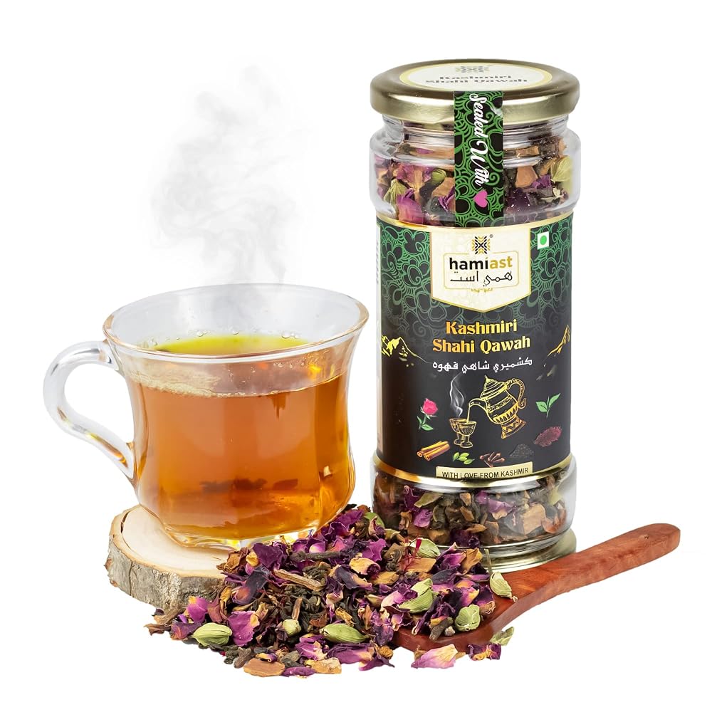 Hamiast Kashmiri Shahi Qawah Green Tea with Saffron - 100g