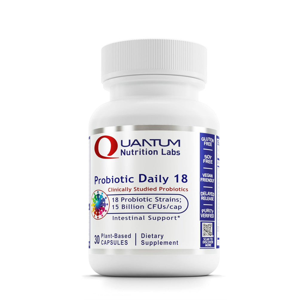 Quantum Nutrition Labs Probiotic Daily 18 Strains - 30 Vegetarian Capsules