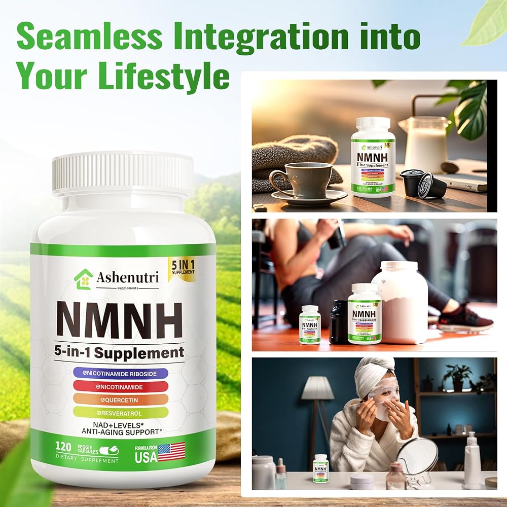 Ashenutri NMNH Supplement NAD+ Support - 120 Capsules - image 7