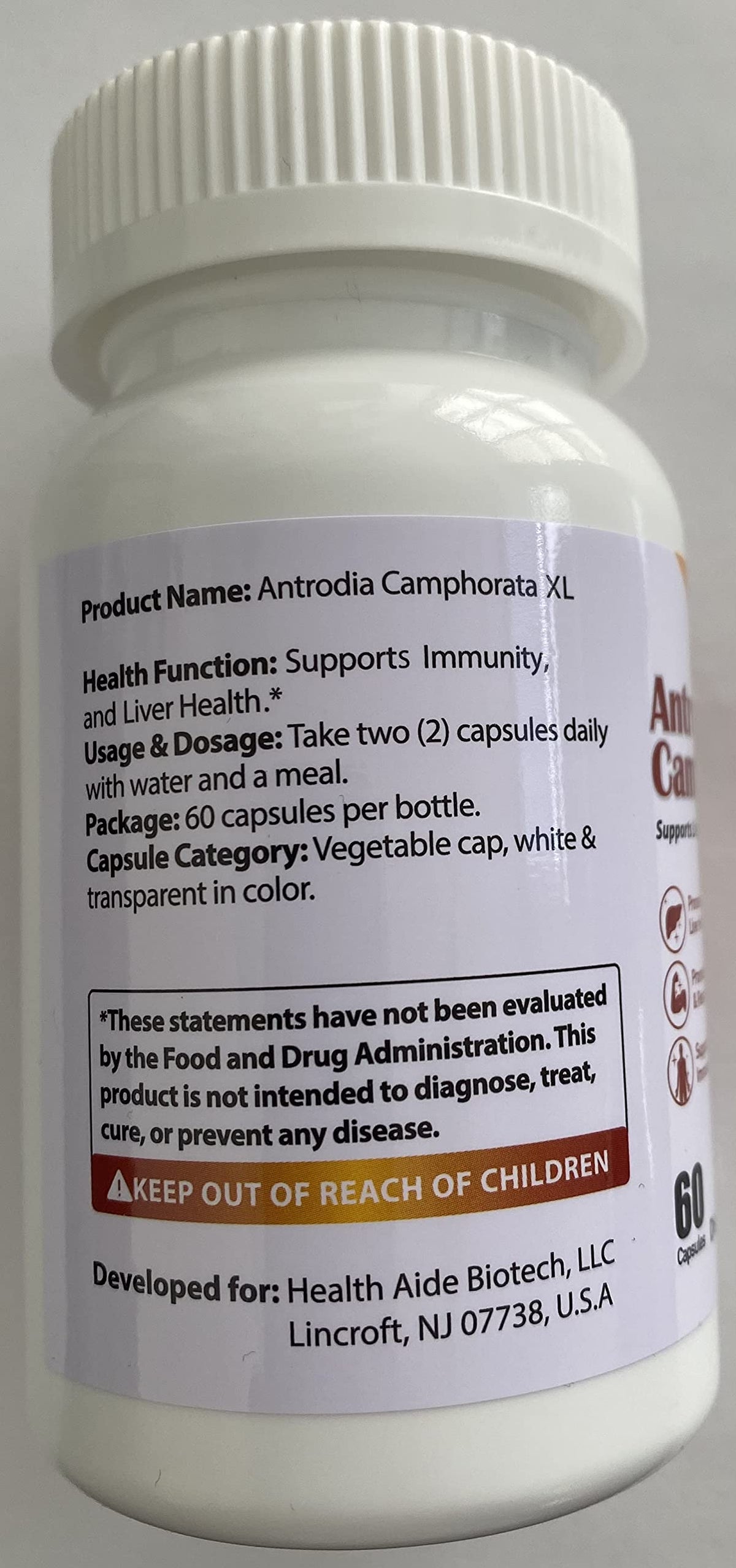 Health Aide Biotech Antrodia Camphorata Mushroom Capsules - 1 Count - image 3