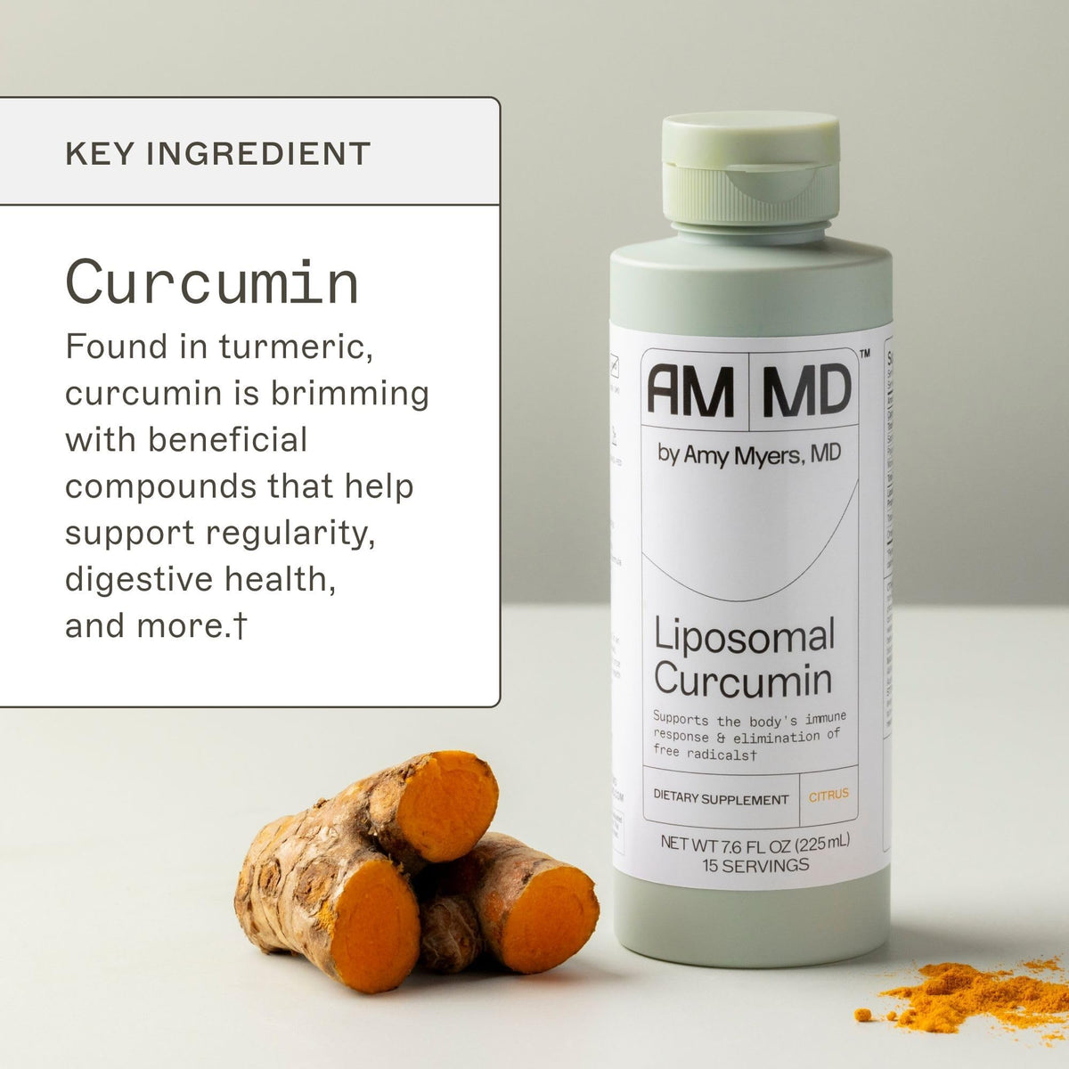 Amy Myers MD Liposomal Curcumin Liquid for Gut Health - 8 Fl Oz - image 3