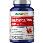 NusaPure Red Marine Algae 250 mg - 200 Vegetarian Capsules