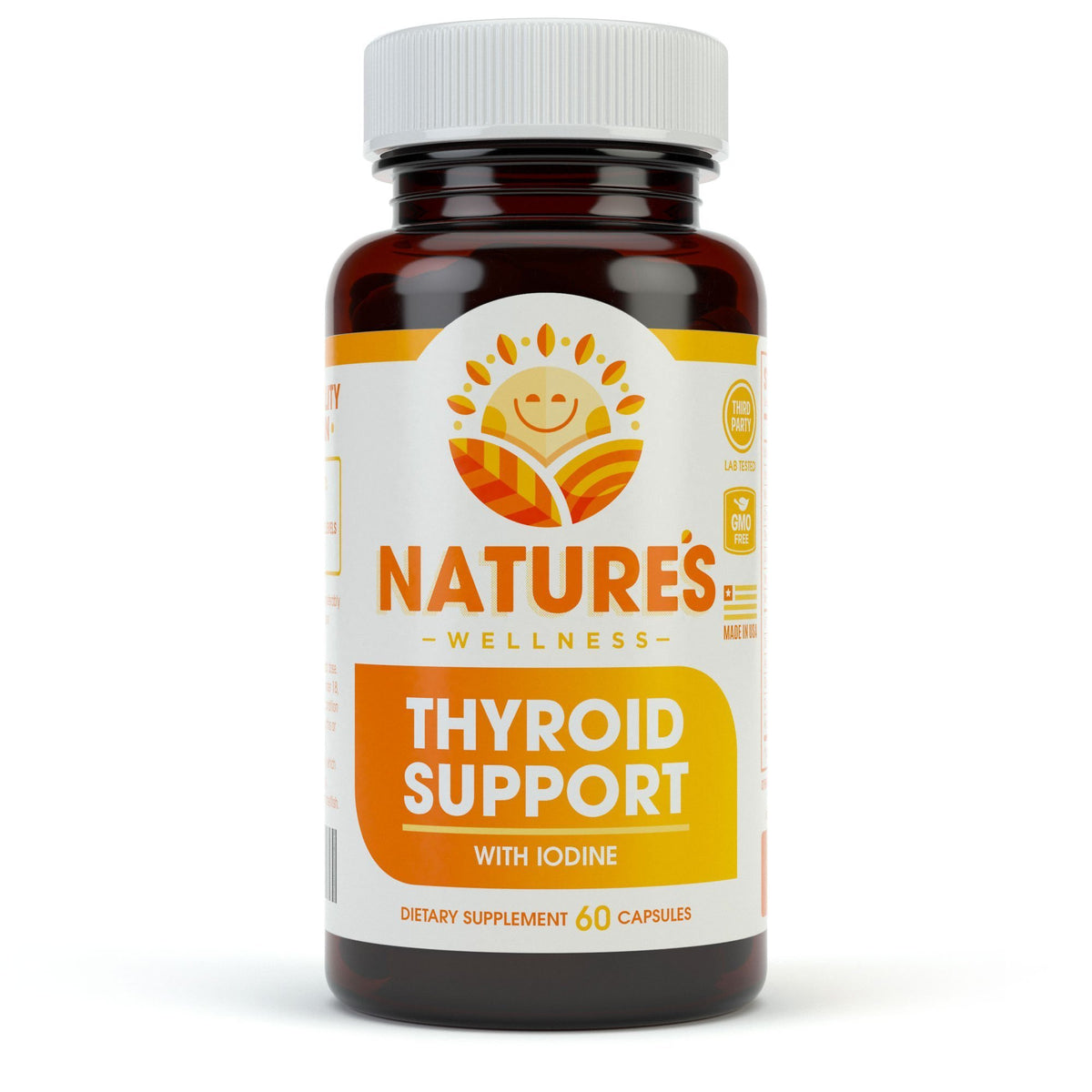 Natures Wellness Thyroid Support Complex With Iodine - 60 Capsules