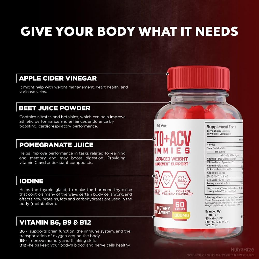 NutraRize KetoKandies Keto+ACV Gummies Weight Loss - 180 Gummies - image 3