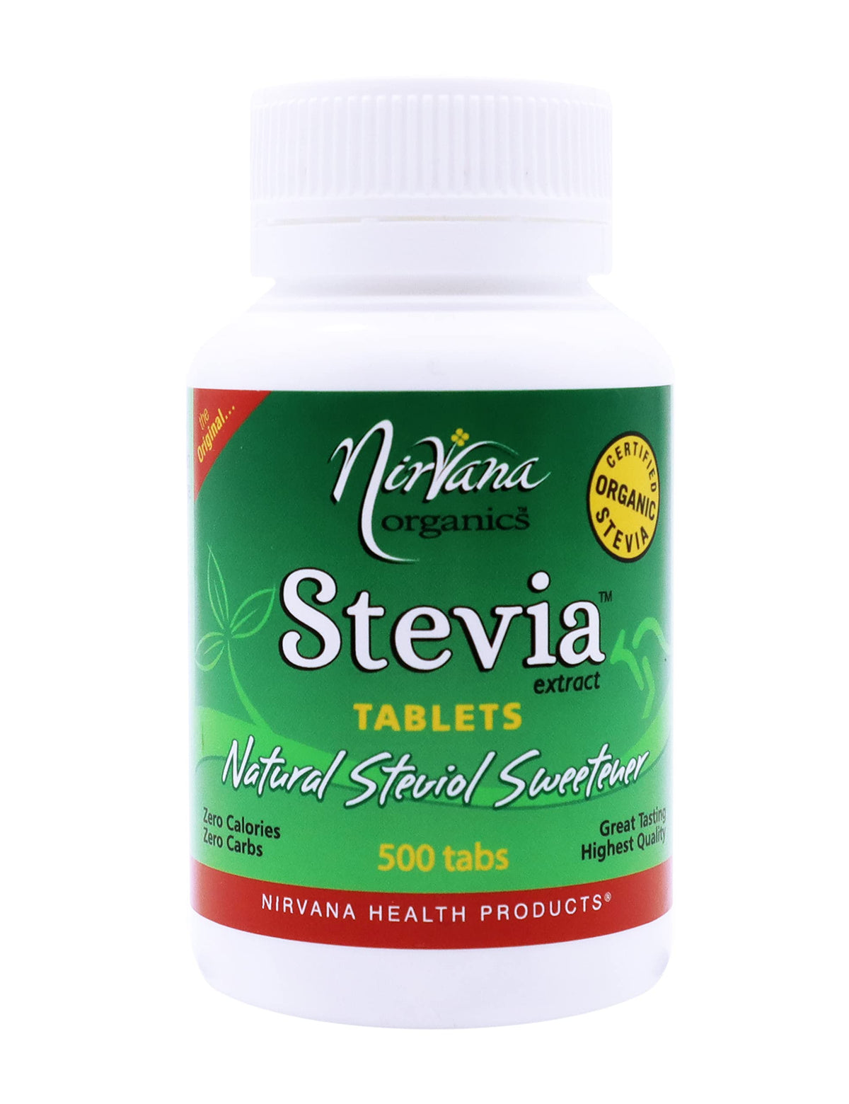 Nirvana Organics Stevia Tablets Natural Sweetener - 500 Count