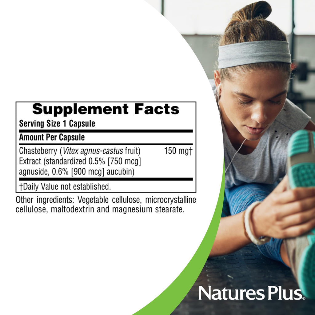NaturesPlus Herbal Actives Chasteberry - 60 Capsules - image 5