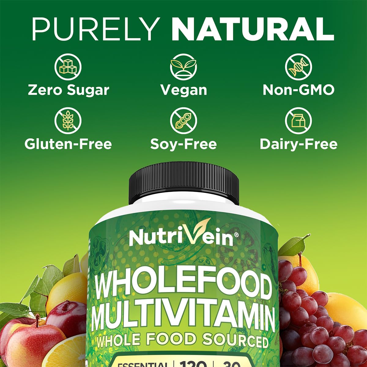 Nutrivein Premium Whole Food Multivitamin - 120 Capsules - image 5
