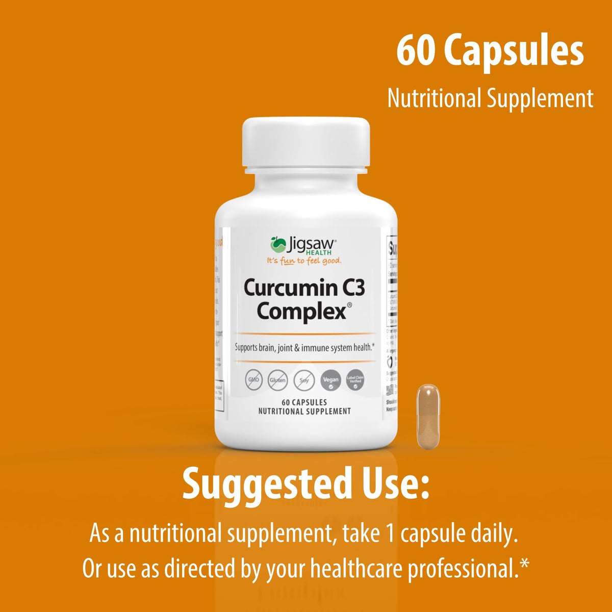 Jigsaw Health Curcumin C3 Complex Antioxidant Support - 60 Capsules - image 8