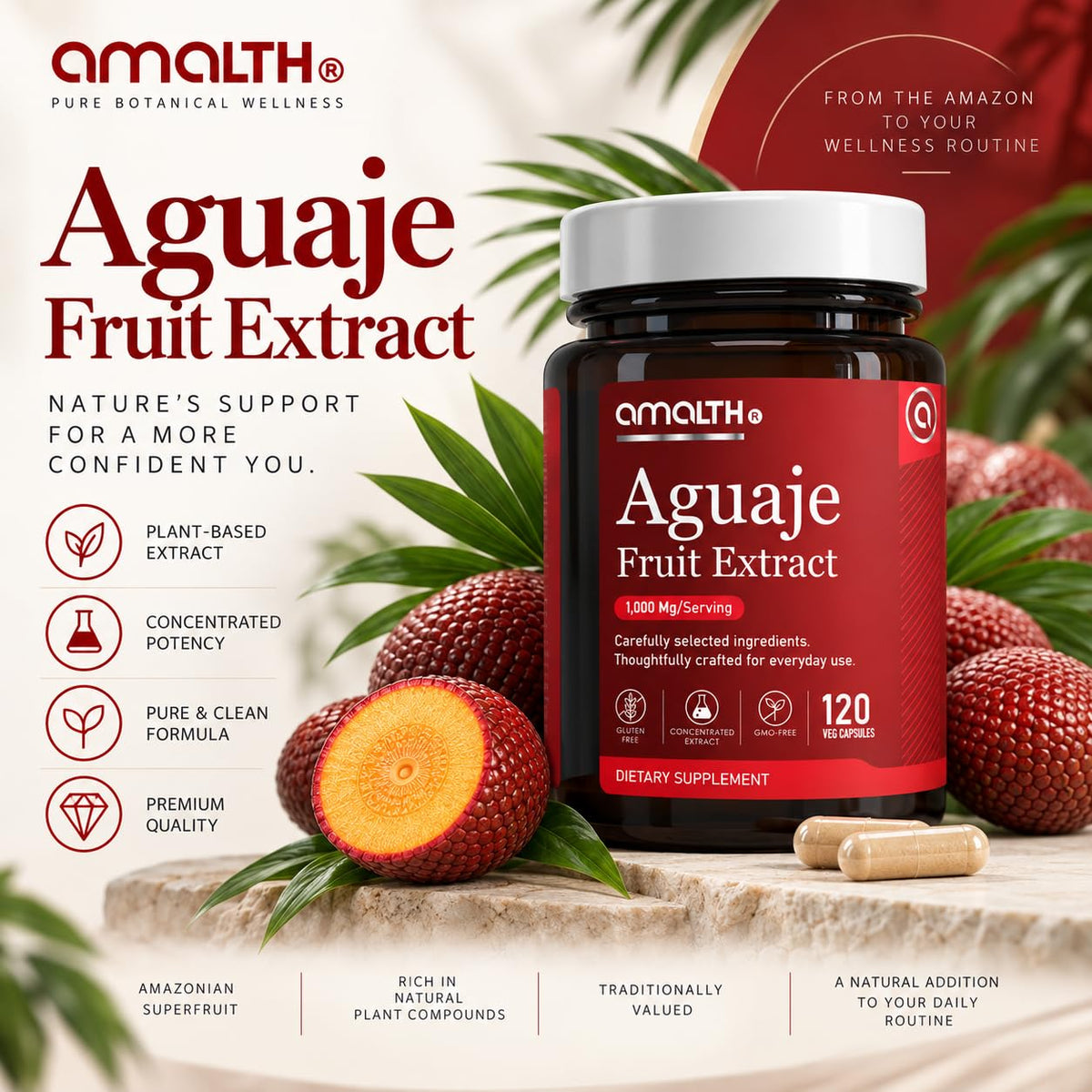 AMALTH Aguaje Curves Capsule for Women 1000 mg - 120 Capsules - image 2