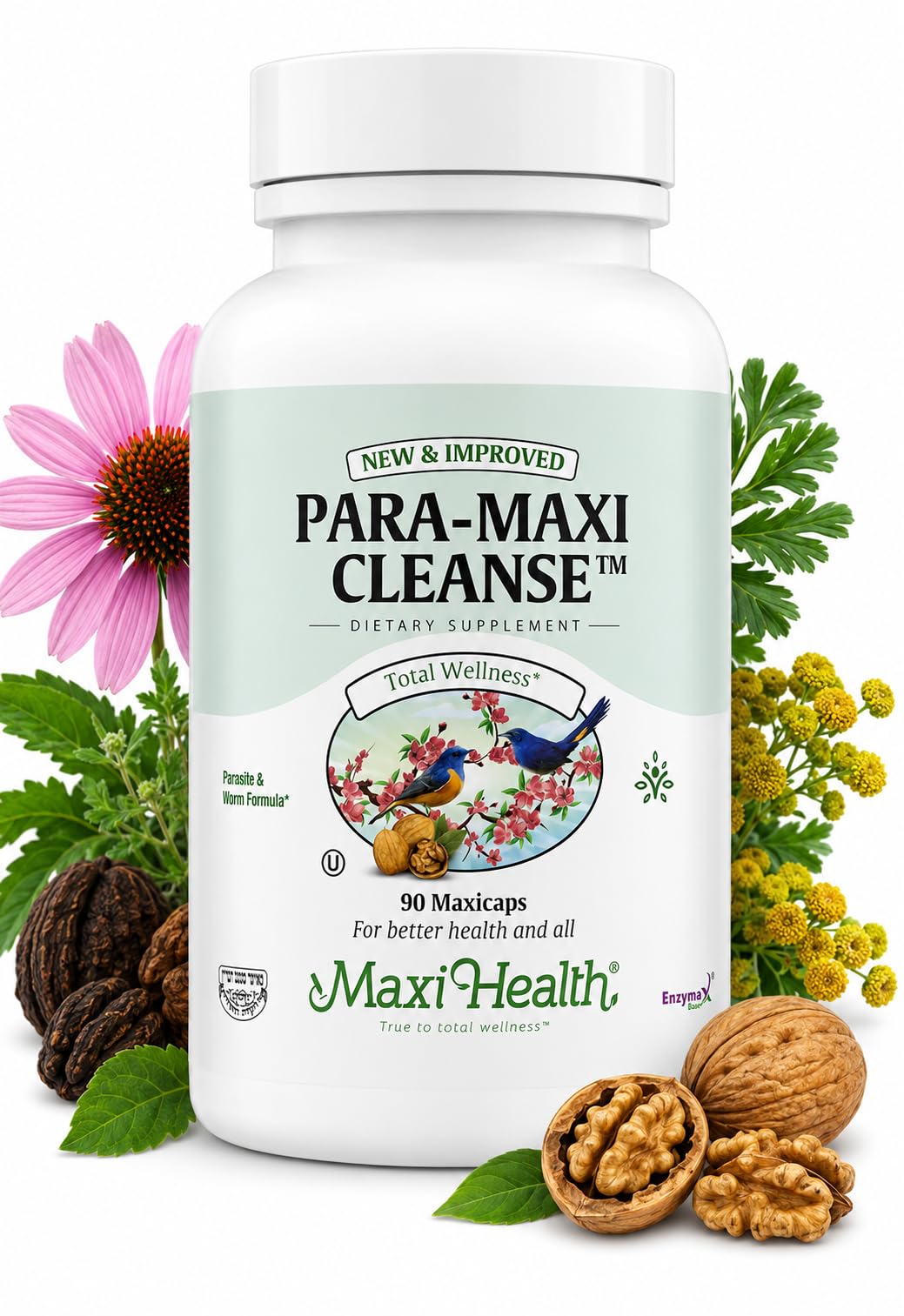 Maxi Health Wormwood Black Walnut Clove Complex 1340mg - 90 Capsules