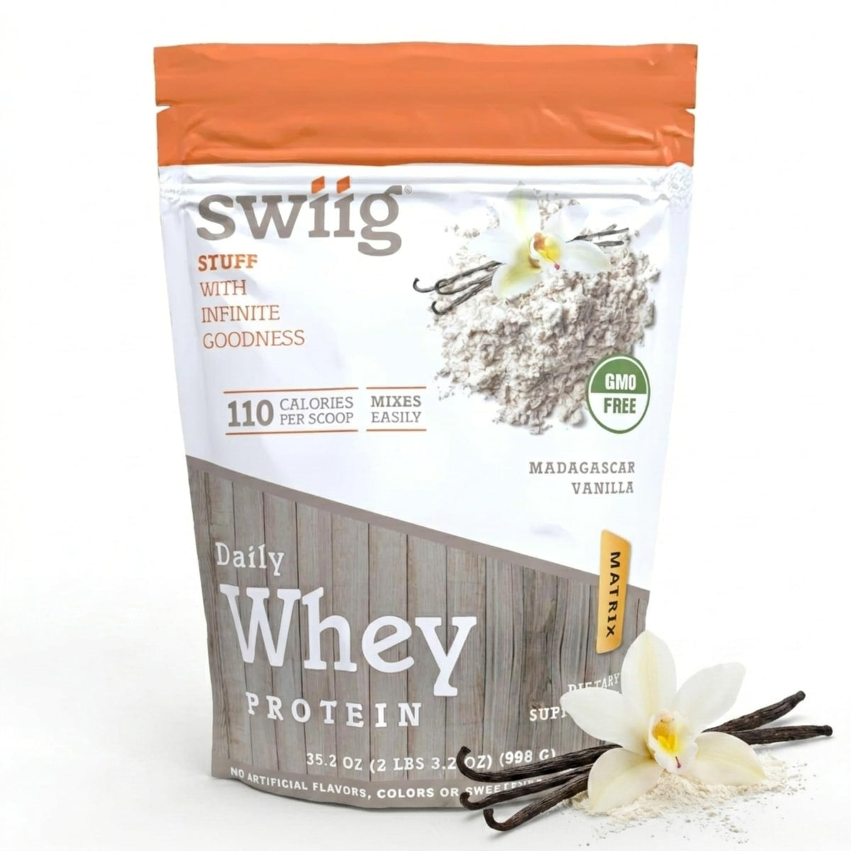 swiig Madagascar Vanilla Whey Protein Powder Muscle Recovery - 2.2 lb