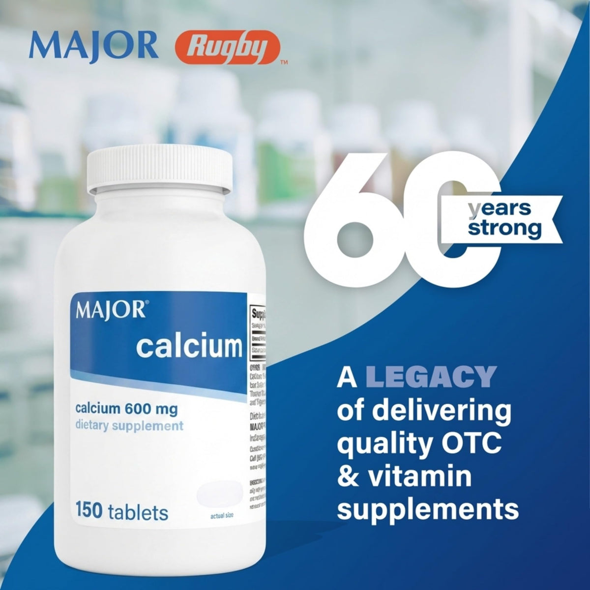 MAJOR Calcium 600mg Tablets - 150 Count - image 2