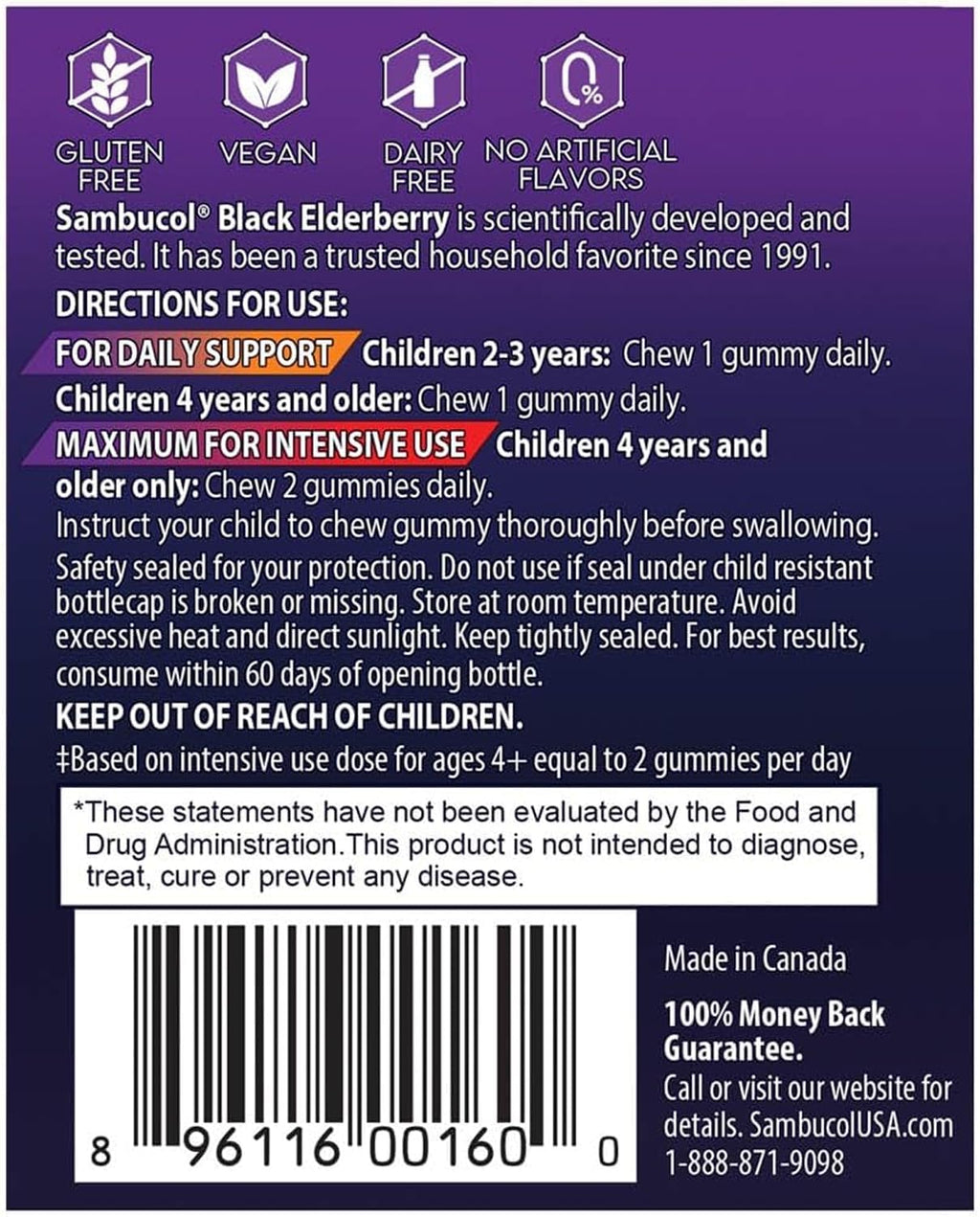Sambucol Black Elderberry Gummies for Kids, Low Sugar - 30 Count - image 7