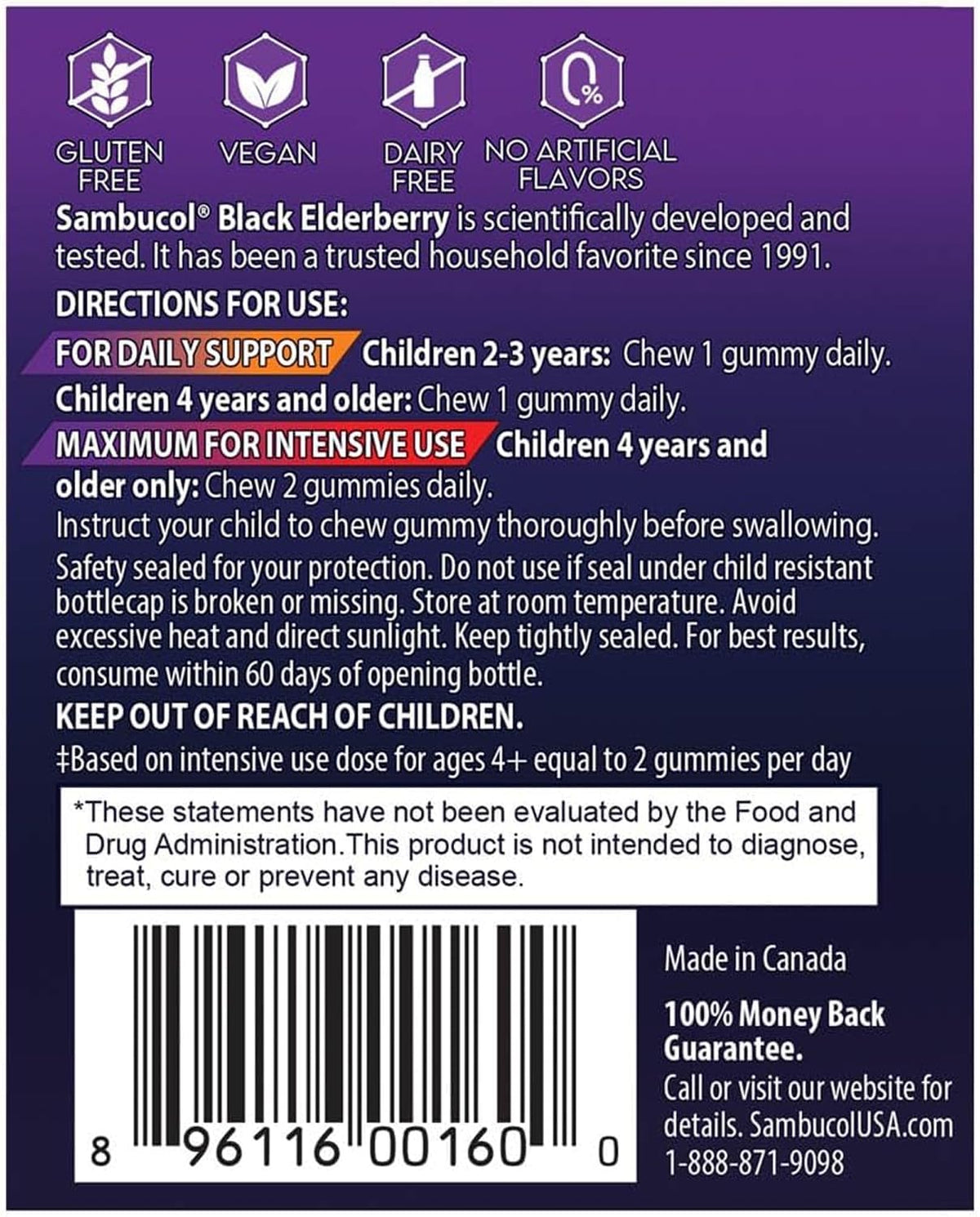 Sambucol Black Elderberry Gummies for Kids, Low Sugar - 30 Count - image 7