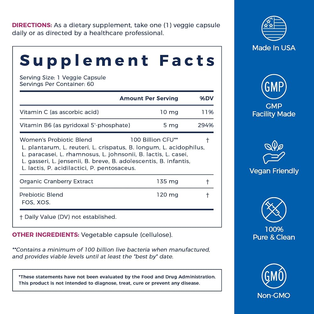 NewRhythm Probiotics for Women 100 Billion CFU - 60 Capsules - image 7