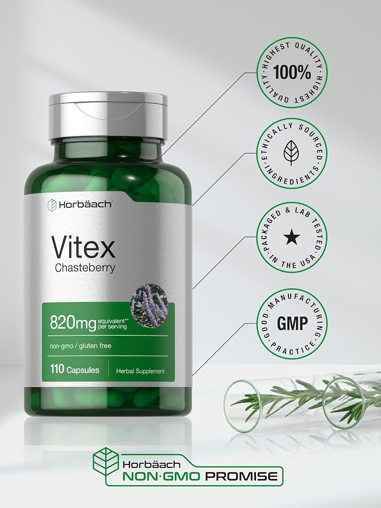 Horbäach Vitex Berry Chasteberry Supplement for Women - 110 Capsules - image 6
