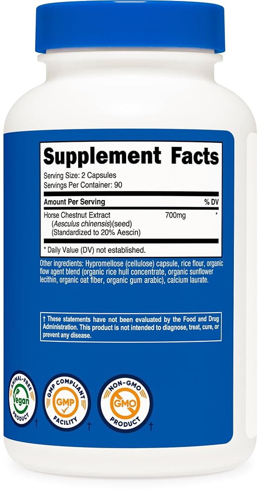 Nutricost Horse Chestnut Extract 700mg - 180 Capsules - image 5