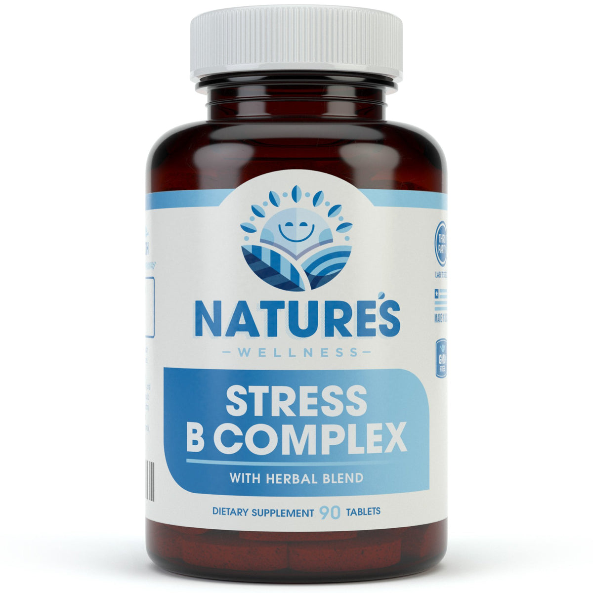Natures Wellness Vitamin B Complex Stress Relief - 90 Tablets