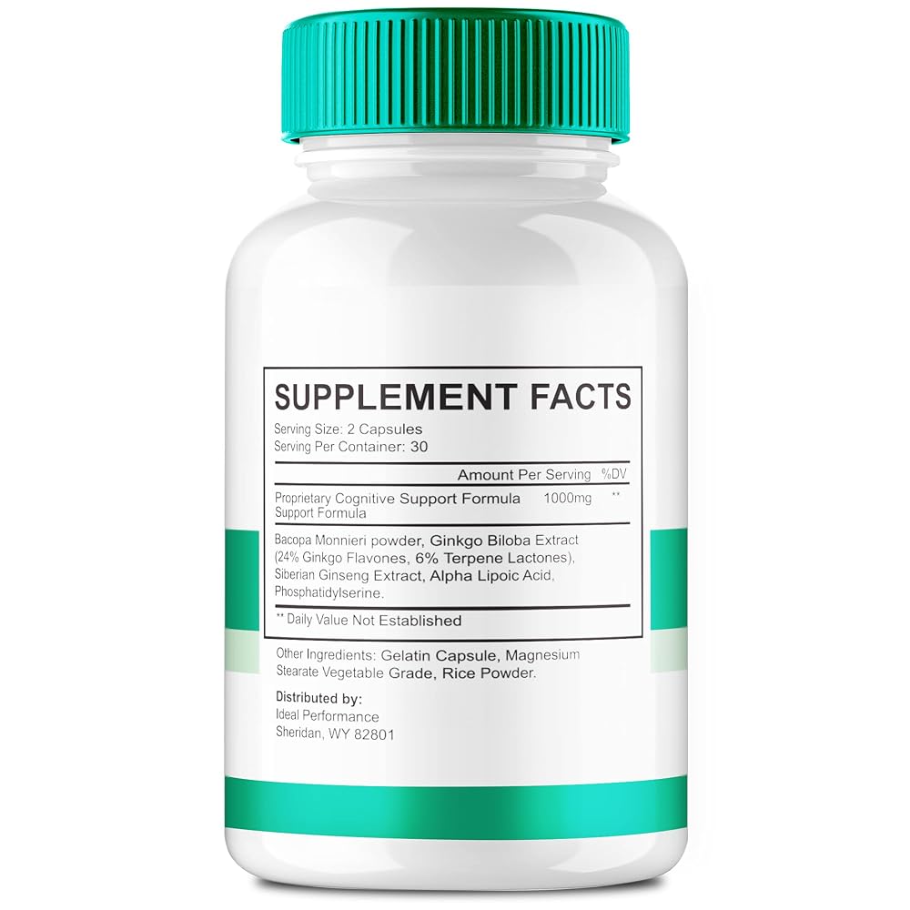 IDEAL PERFORMANCE Vertigenics Brain Supplements Memory & Focus - 60 Capsules - image 2