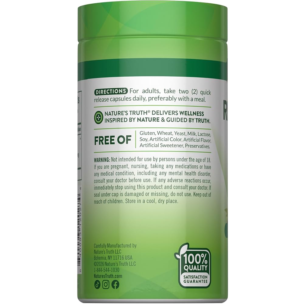 Nature's Truth Rhodiola Rosea Herbal Support - 120 Capsules - image 7