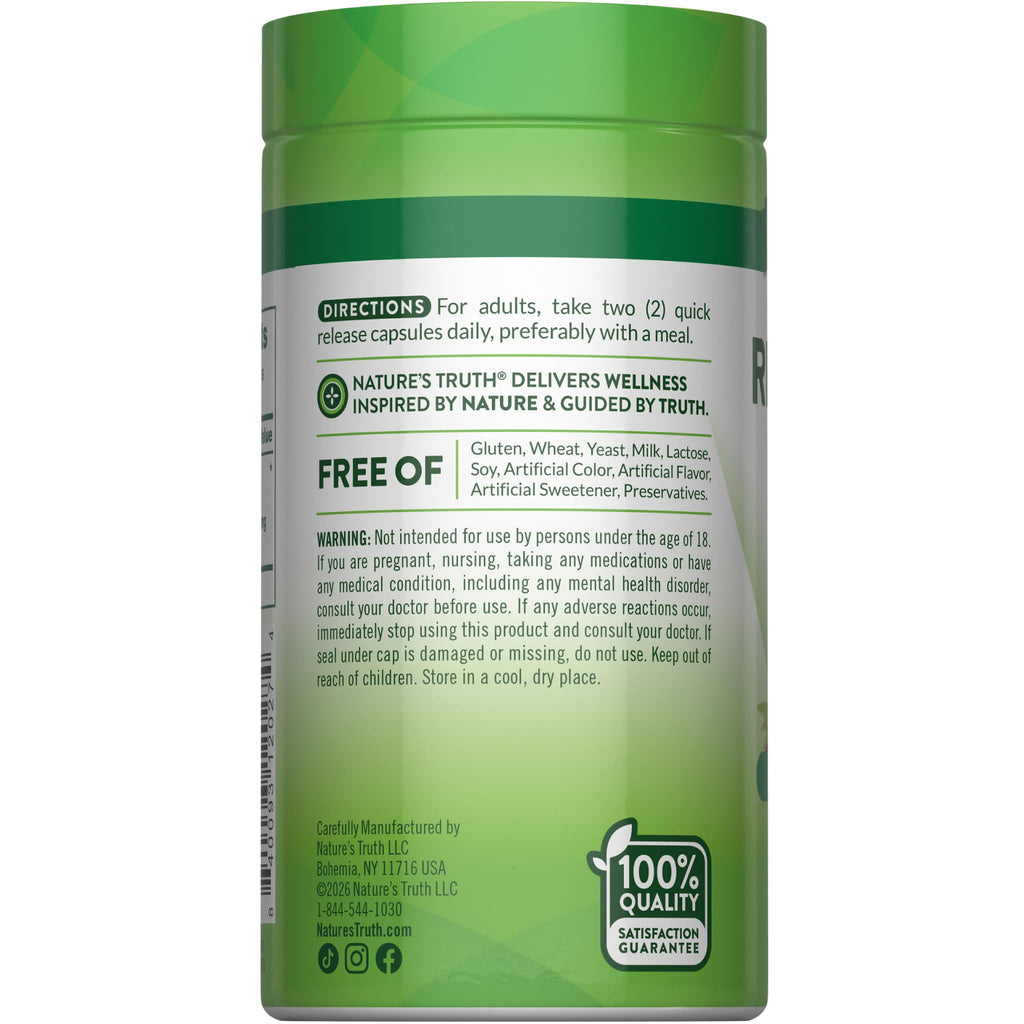 Nature's Truth Rhodiola Rosea Herbal Support - 120 Capsules - image 7