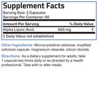 Bronson Alpha Lipoic Acid 600 MG Free Radical Scavenger Supports