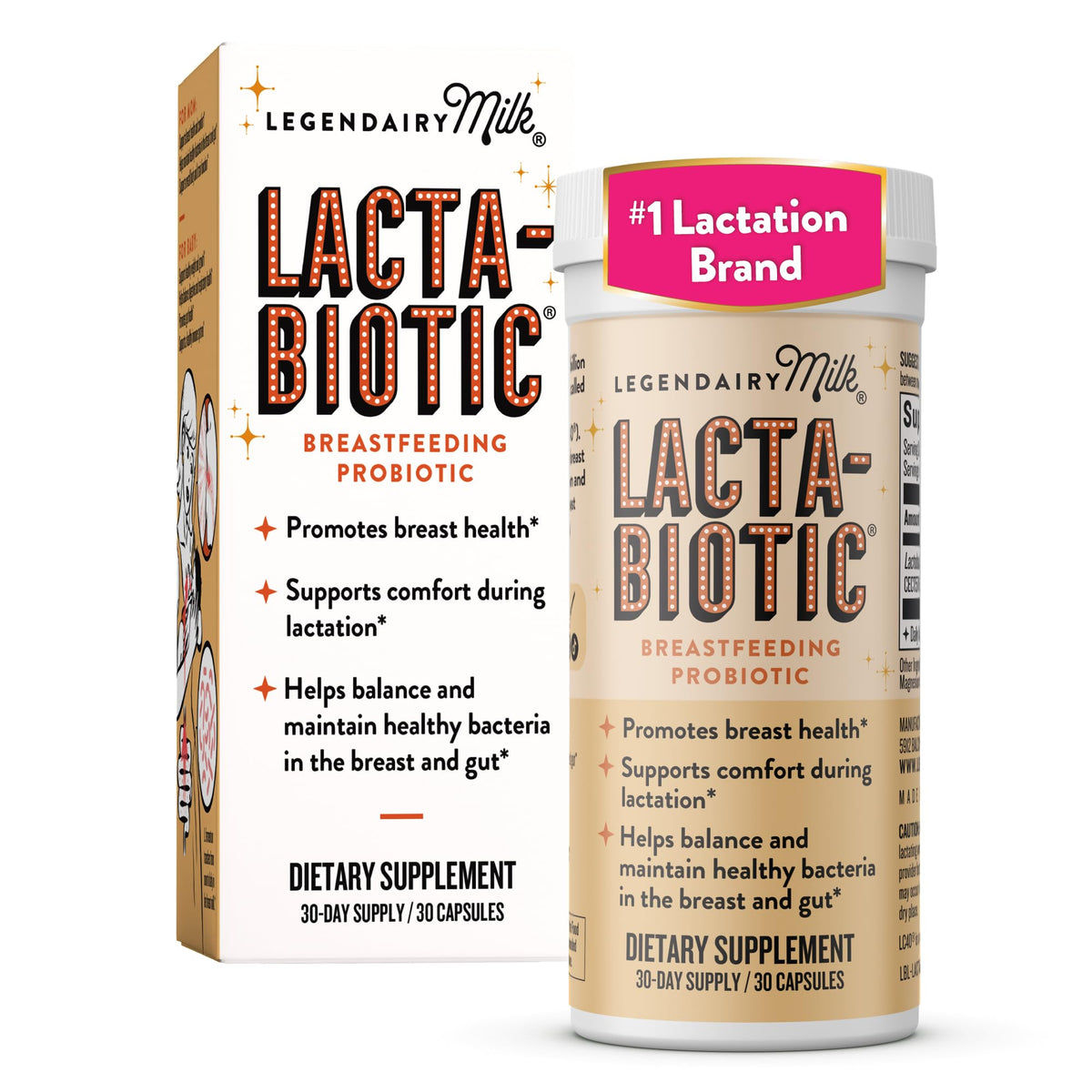 Legendairy Milk Lacta-Biotic Breastfeeding Probiotic - 30 Capsules