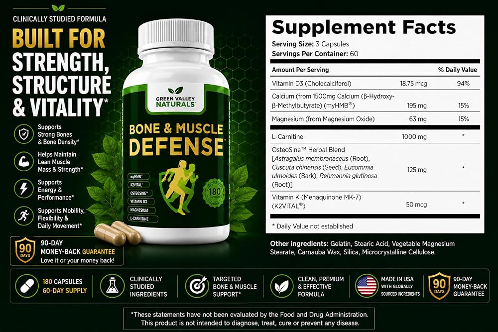GREEN VALLEY NATURALS Bone and Muscle Defense