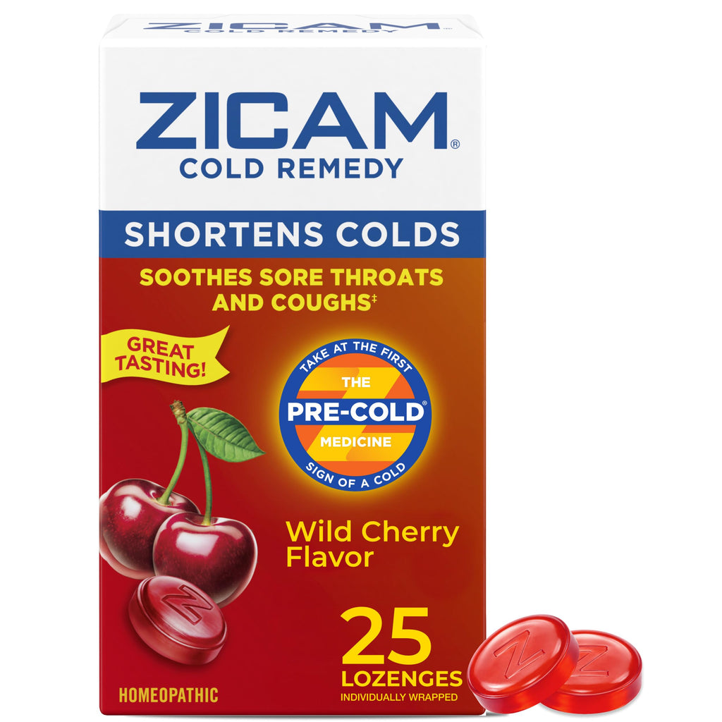 Zicam Cold Remedy Zinc Lozenges, Wild Cherry - 25 Count
