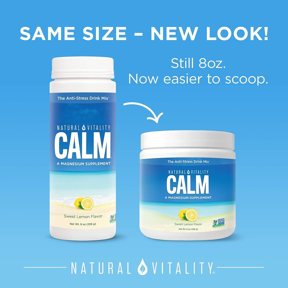 Natural Vitality Calm Magnesium Powder Sweet Lemon - 8 oz - image 2