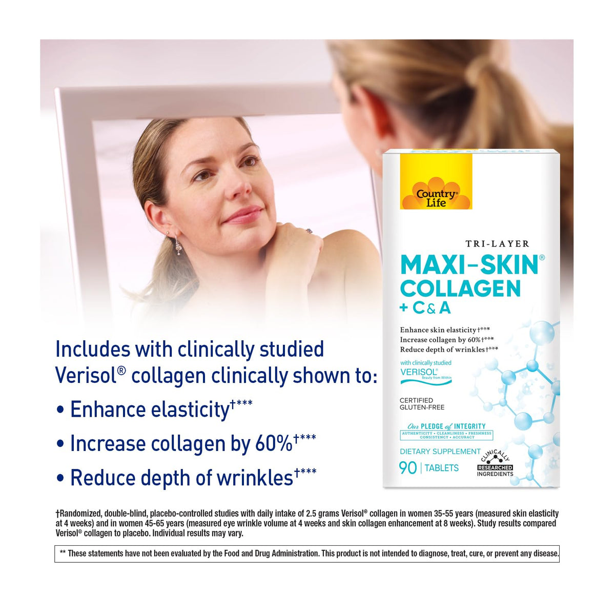 Country Life Verisol Collagen Peptides Tablets - 90 Tablets - image 3