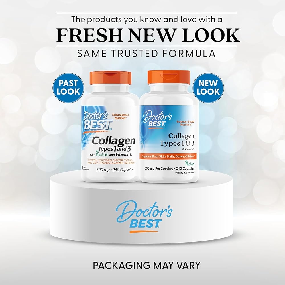 Doctor's Best Collagen Peptides Types 1 & 3 for Hair - 240 Capsules - image 2
