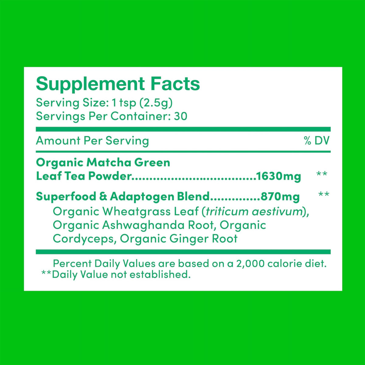 Further Food Superfood Matcha Powder USDA Organic - 2.65 oz - image 2